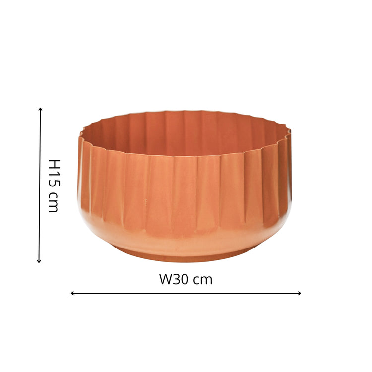 Ivyline Hudson Corrugated Bowl Planter