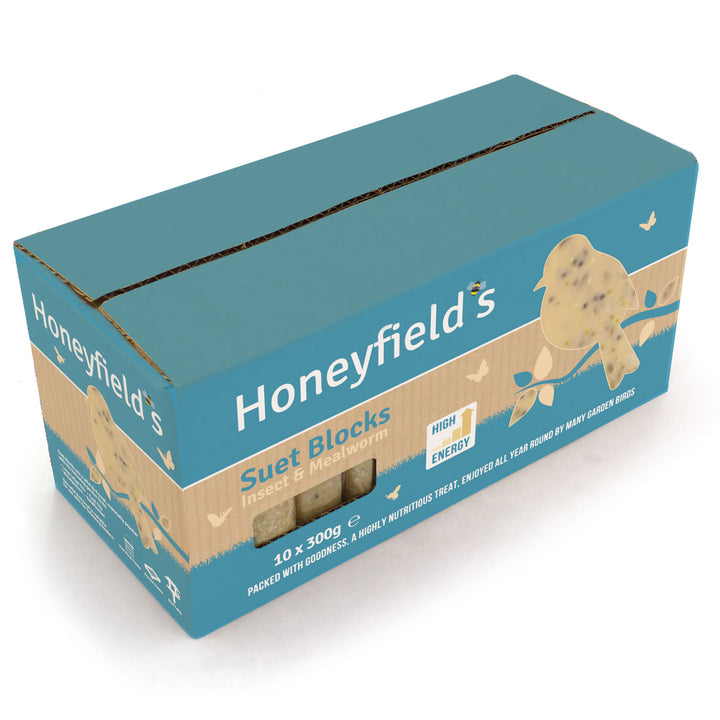 Honeyfield's Suet Block Insect & Mealworm Wild Bird Food 10 Packs