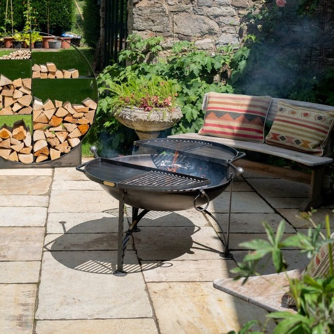 Buy Firepits UK BBQ King 80 with Two Swing Arm BBQ Racks online UK