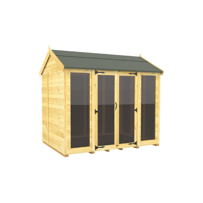 6ft x 8ft Apex Summer House (Full Height Window)