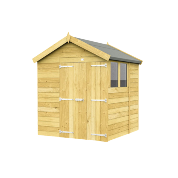 6ft x 7ft Apex Shed 2 door window