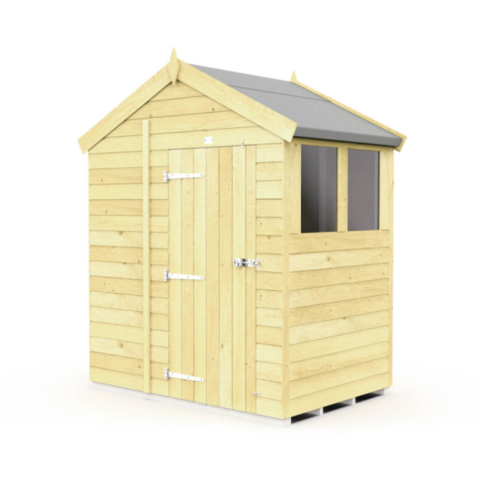 7ft x 4ft Apex Shed 1 door windows