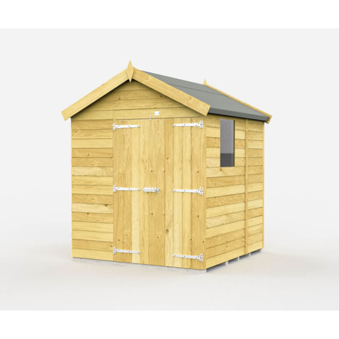 7ft x 5ft Apex Shed 2 door windows