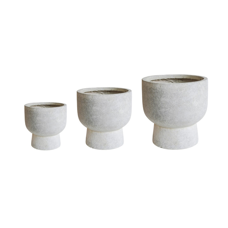 Ivyline Outdoor Dallas Footed Planter 3 Set