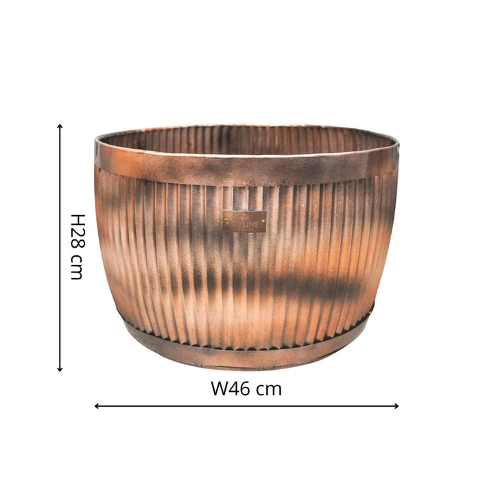 Ivyline Outdoor Hampton Copper Bowl Planter 2 Set