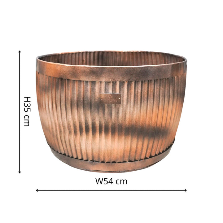 Ivyline Outdoor Hampton Copper Bowl Planter 2 Set