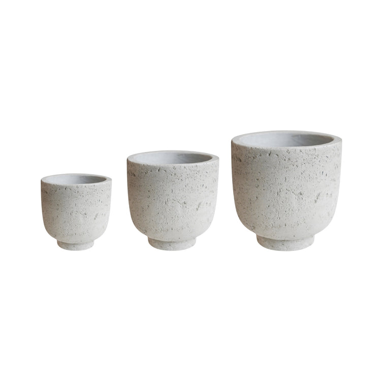 Ivyline Outdoor Seattle Cement Planter 3 Set