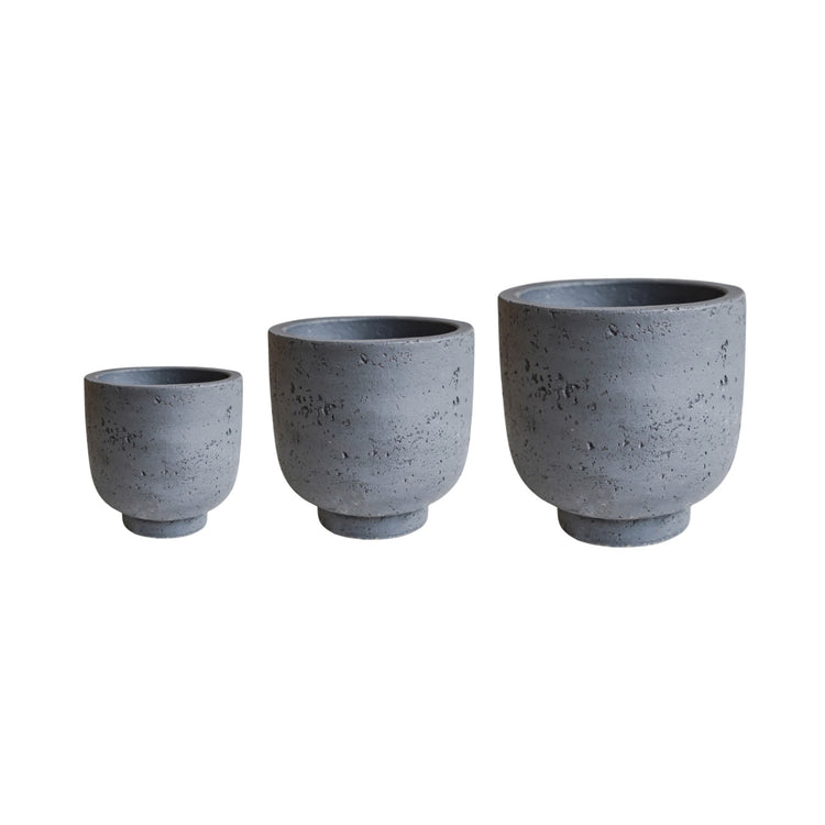 Ivyline Outdoor Seattle Cement Planter 3 Set