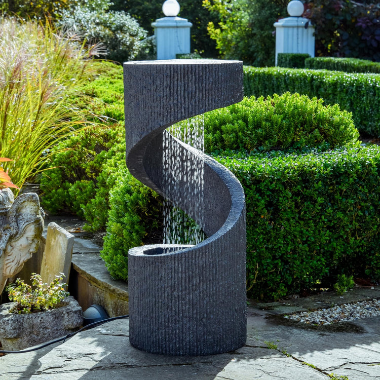 Ivyline Outdoor Spiral Water Feature