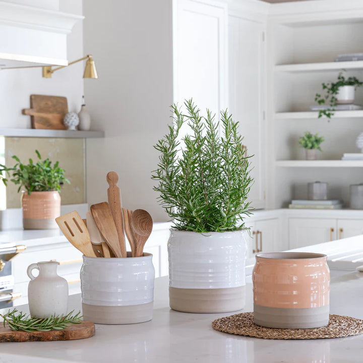 Ivyline Puro Lipped Gloss Ripple Planter on a counter
