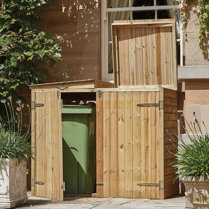 Woodshaw Double Wheelie Bin Store