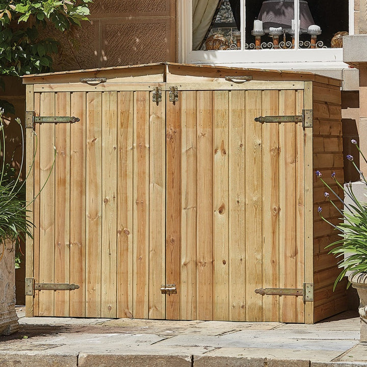 Woodshaw Double Wheelie Bin Store