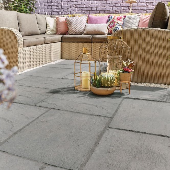 Kelkay Abbey Paving Patio Kits - Graphite