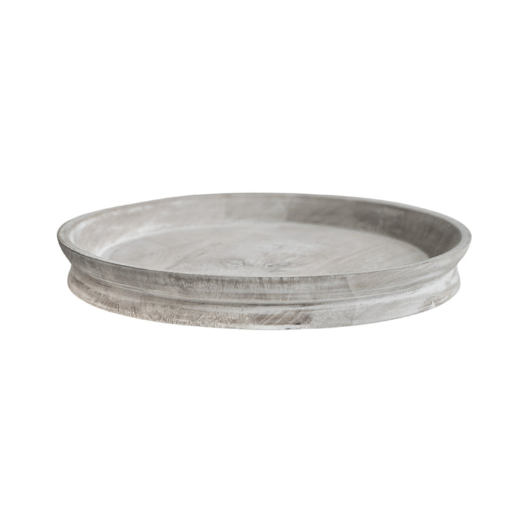 Ivyline Padstow White Wash Wooden Candle Tray