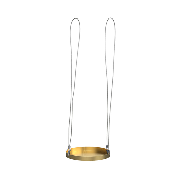 Hanging Plant Tray - Gold Round Large