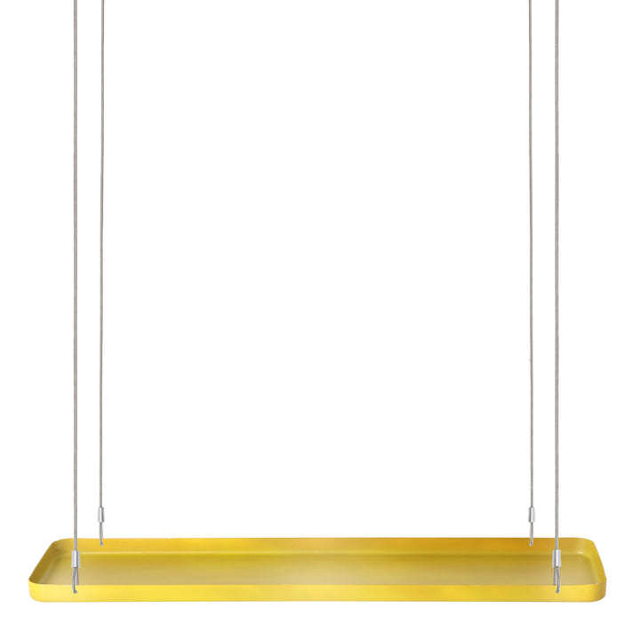 Hanging Plant Tray - Gold Rectangular Large