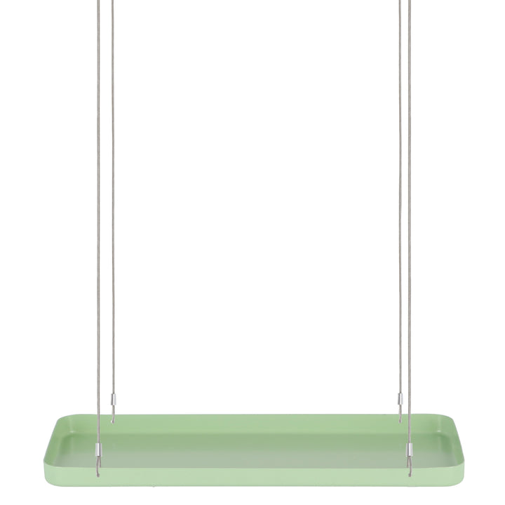 Hanging Plant Tray - Green rectangle small