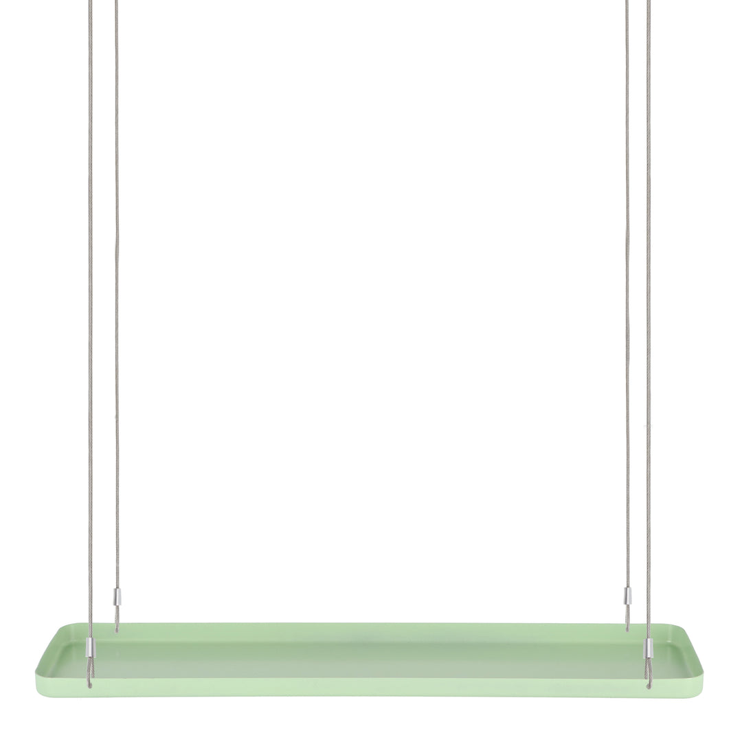 Hanging Plant Tray - Green rectangle large