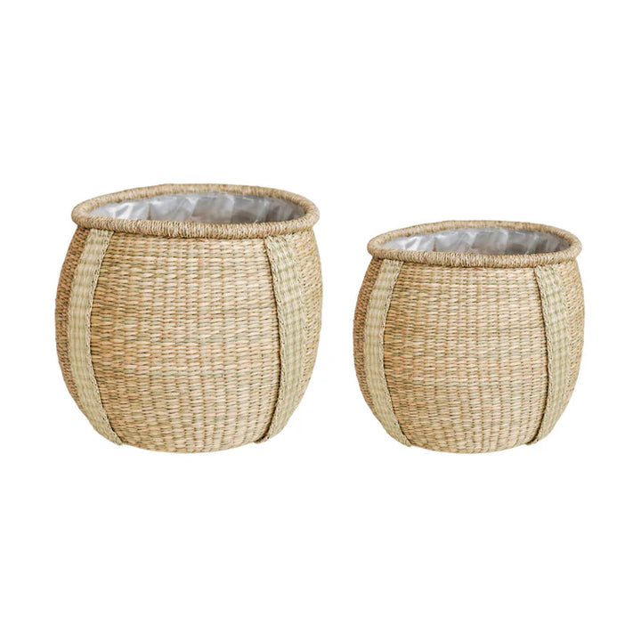 Ivyline Pando Seagrass Basket Natural Set of 2