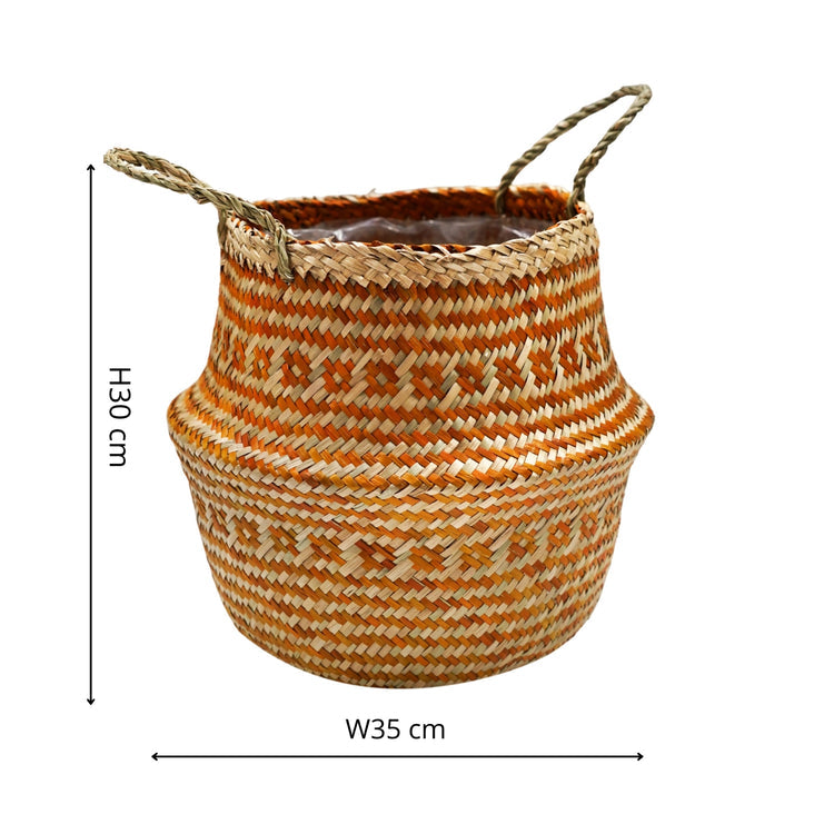 Ivyline Seagrass Tribal Lined Basket