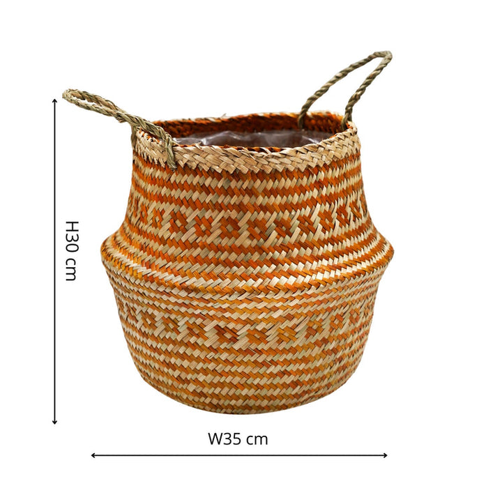 Ivyline Seagrass Tribal Lined Basket