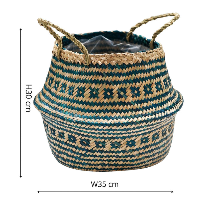 Ivyline Seagrass Tribal Lined Basket