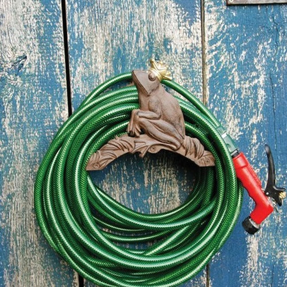 Frog King Hose Holder - Antique Rust