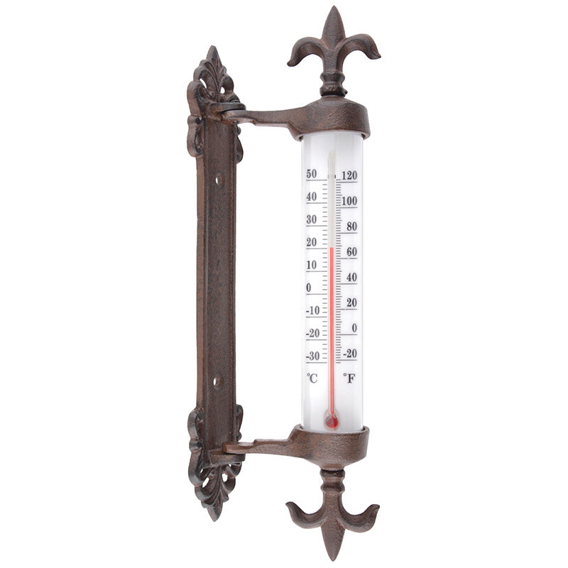Cast Iron Window Frame Thermometer