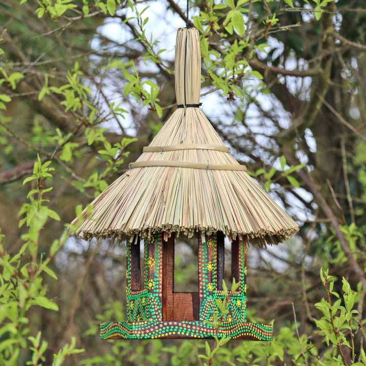 Wildlife World Artisan Hexagonal Thatched Bird Table