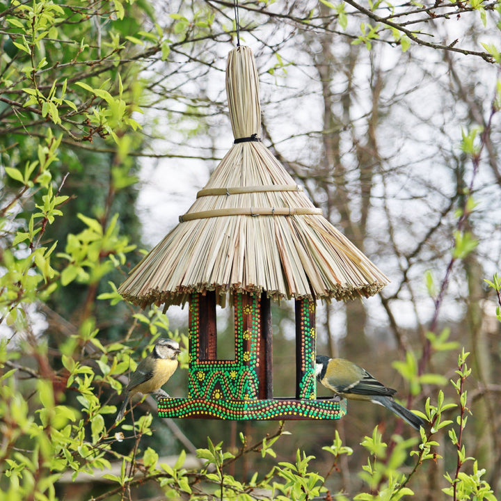 Wildlife World Artisan Hexagonal Thatched Bird Table