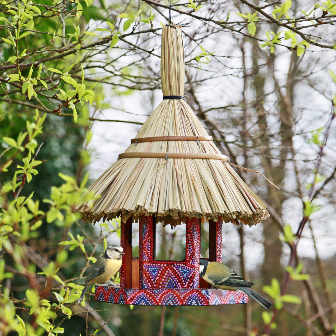 Wildlife World Artisan Hexagonal Thatched Bird Table