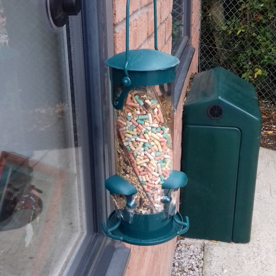 Red Barn Triple Seed Feeder