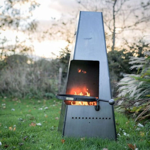 Firepits UK Piazza Chiminea with Swing Arm BBQ Rack