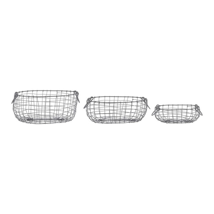 Wire Baskets 3-Pack - Oval