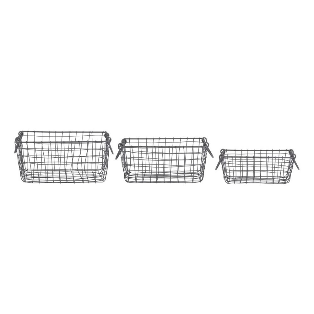 Wire Baskets 3-Pack - Rectangle