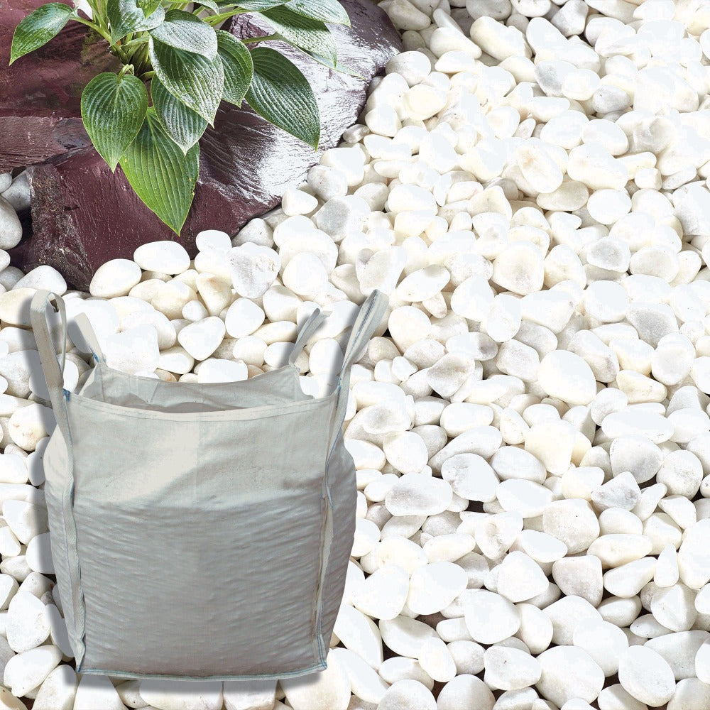 Kelkay Coral White Pebbles 20-40 750kg Bulk Bag