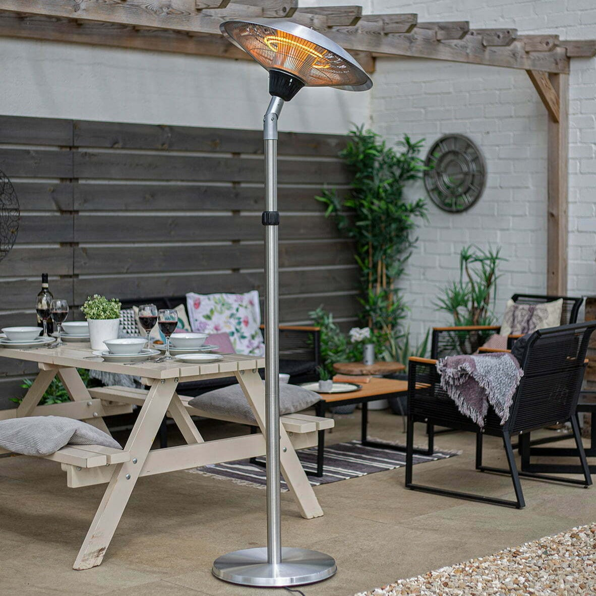 Buy La Hacienda Adjustable Standing Heater online UK
