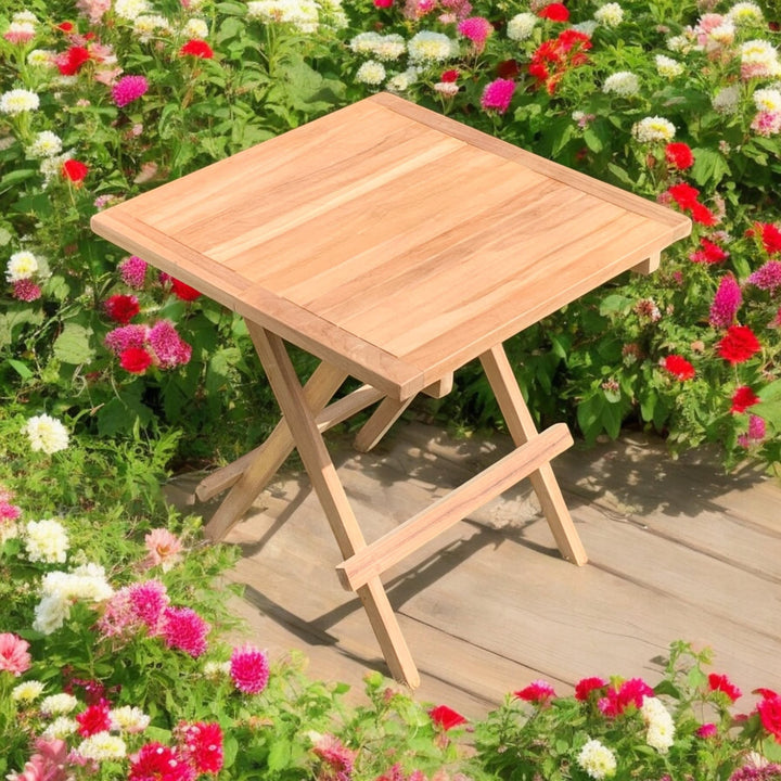 Minster square PICNIC TABLE in the garden