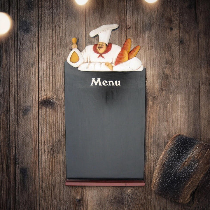 60X30CM CHEF BLACKBOARD - blackboard on wooden background 