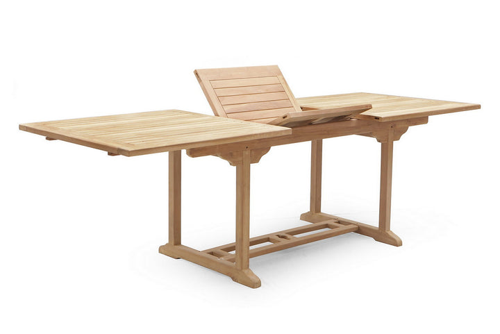 Minster 240cm Rectangular Extending Table - extended table opening
