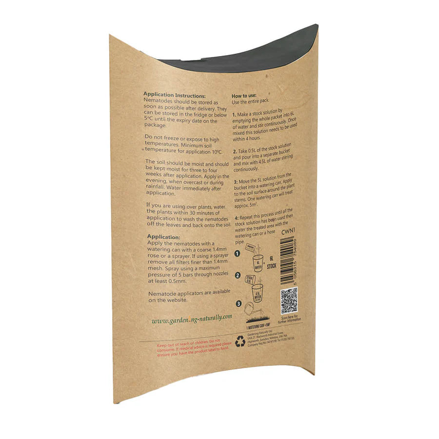 Cutworm Nematodes - Back of packet