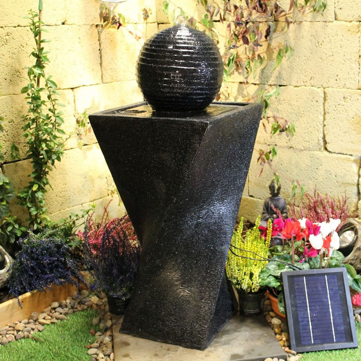 Tranquility Solar Day and Night Water Feature