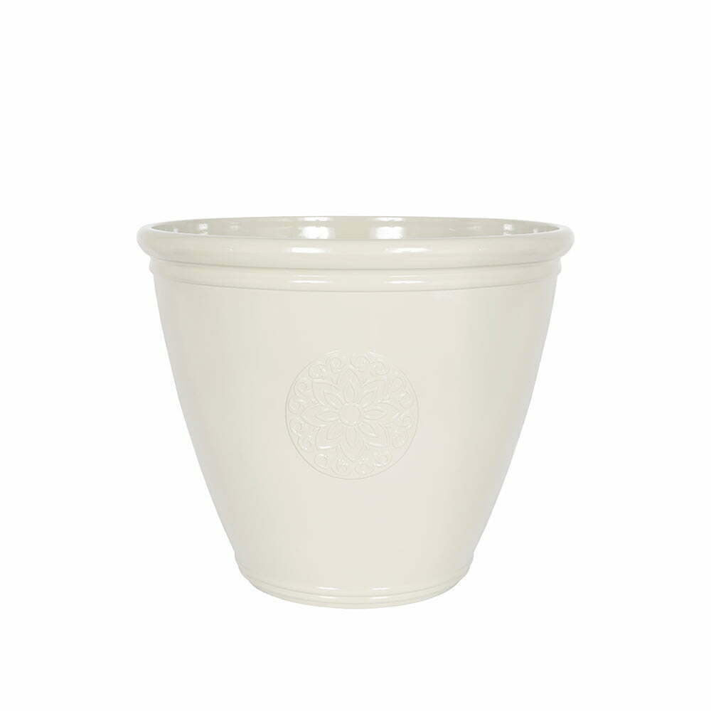 Eden Emblem Planter large white