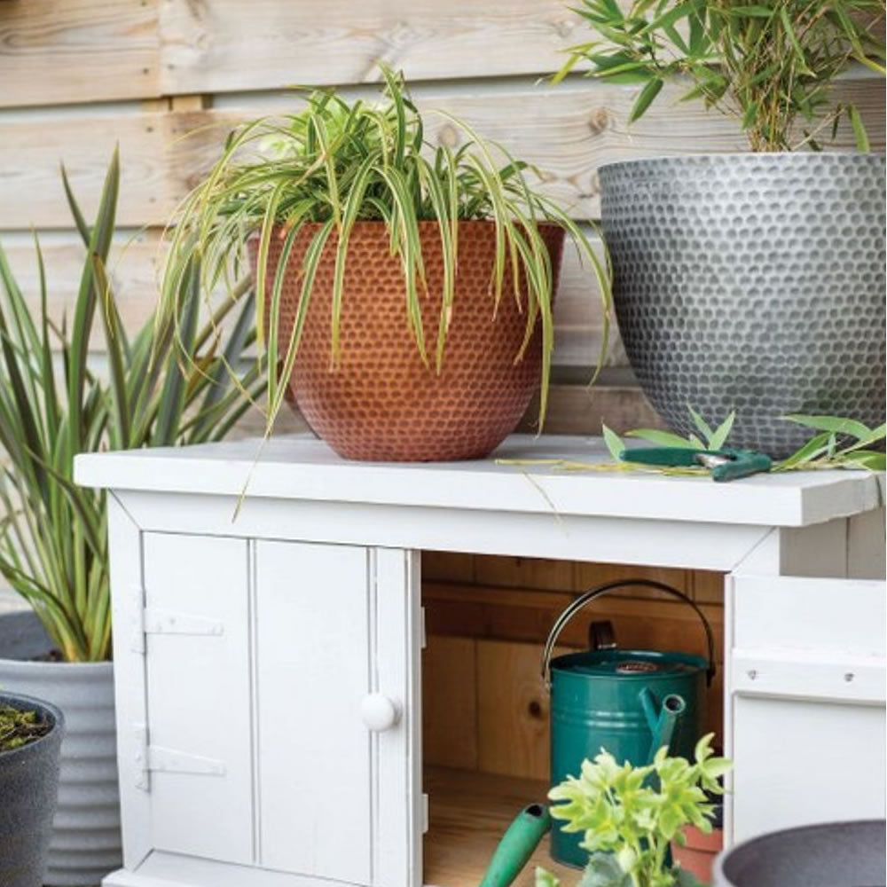 Elements Gun Metal Grey Planter mix