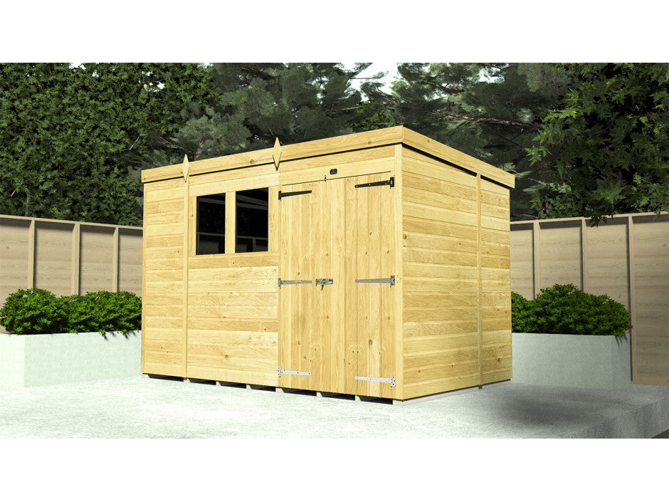 18ft x 5ft Pent Shed