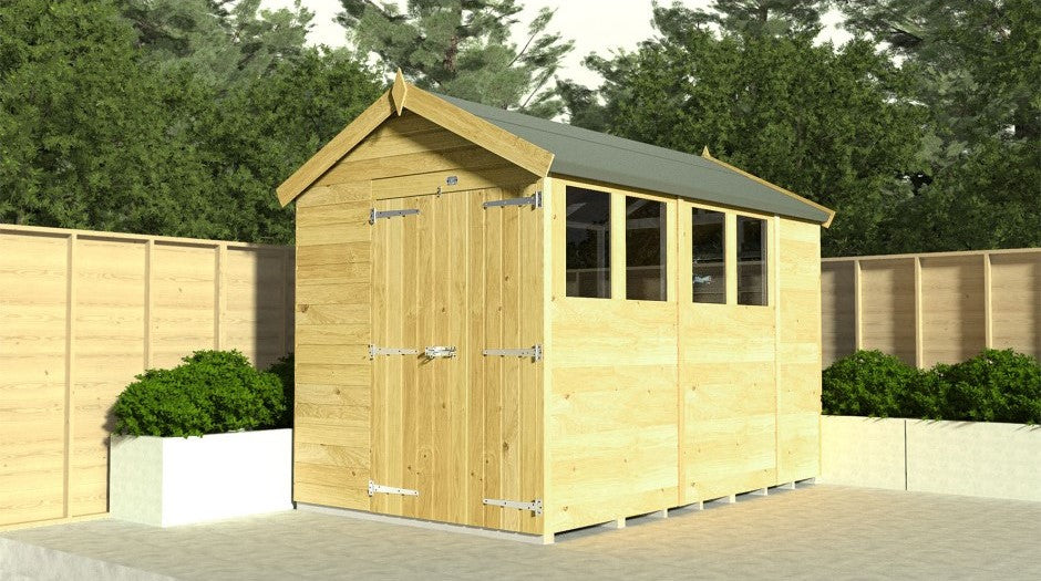 4ft x 18ft Apex Shed