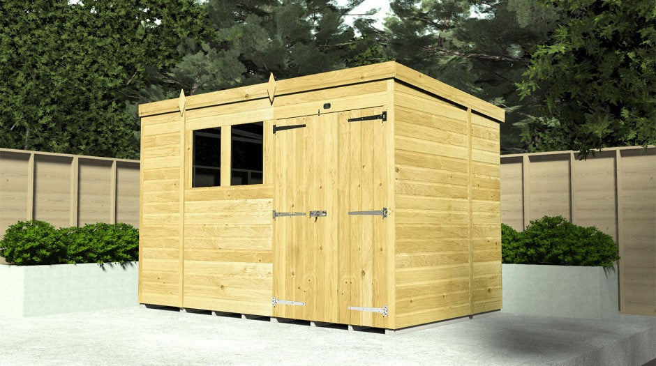 6ft x 8ft Pent Shed