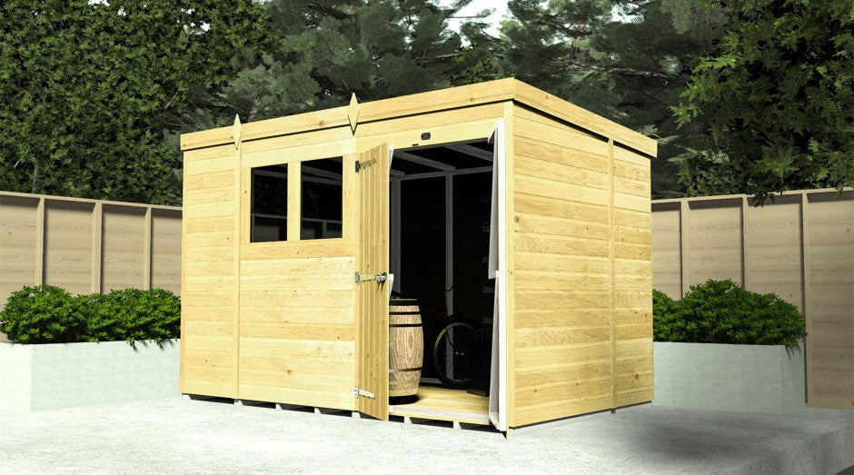 4ft x 8ft Pent Shed