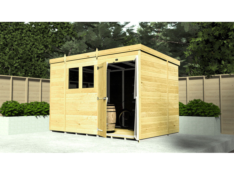17ft x 7ft Pent Shed