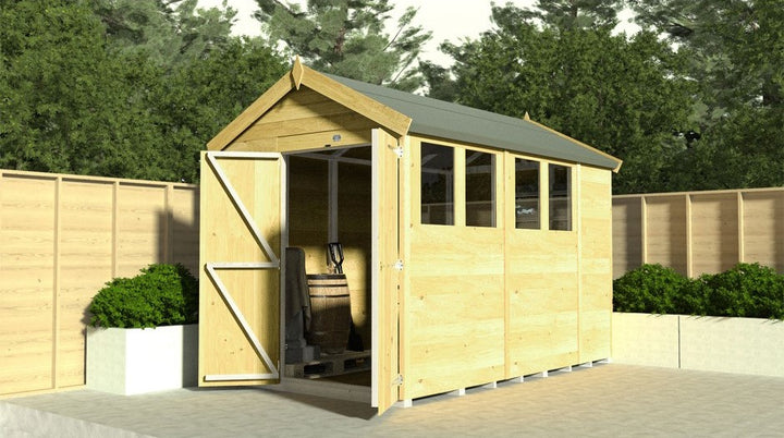 4ft x 18ft Apex Shed